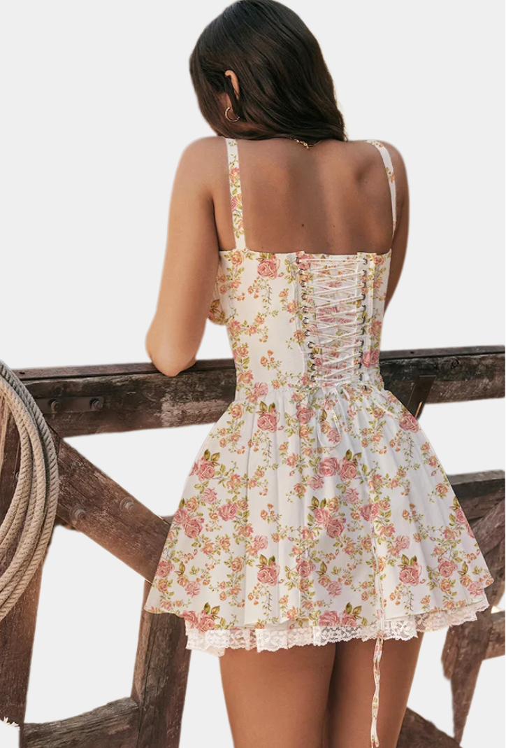 Murphy Mode | Women's Lace Print Mini Dress