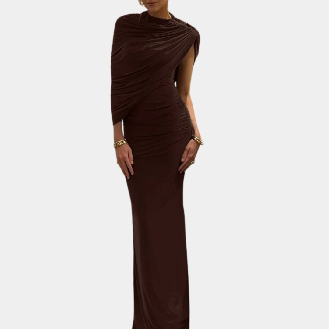 Murphy Mode | Brown Bodycon Maxi Dress for Women