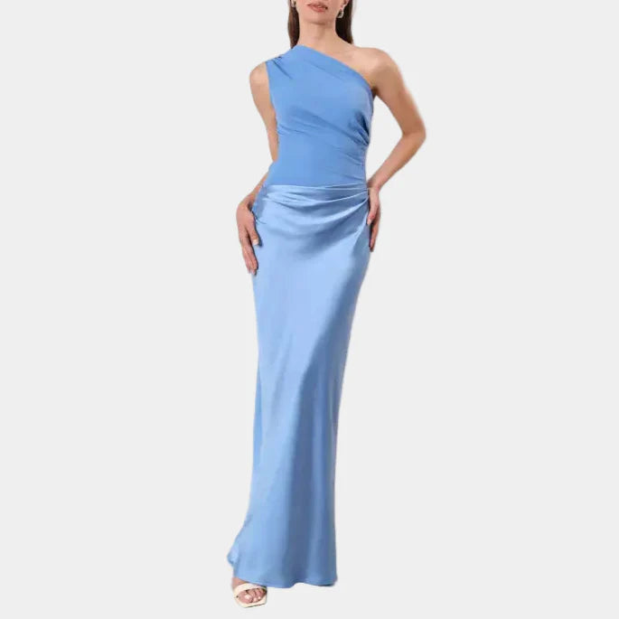 Murphy Mode | One Shoulder Satin Maxi Dress for Women