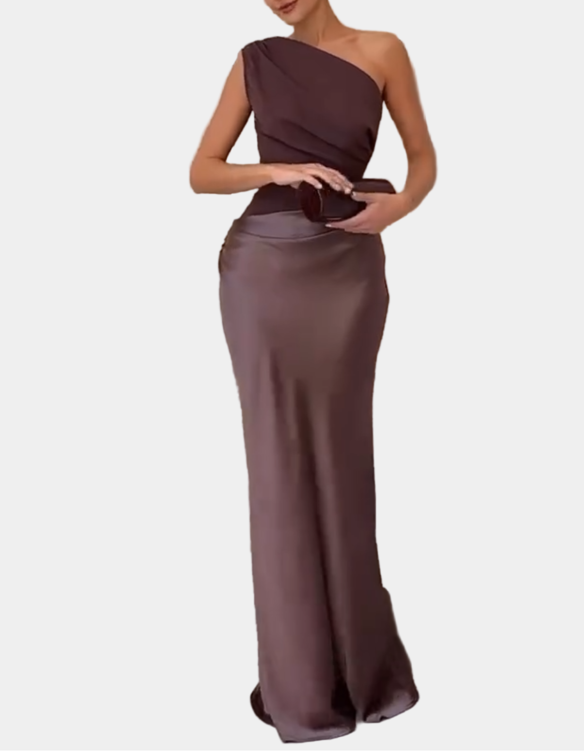 Murphy Mode | One Shoulder Satin Maxi Dress for Women