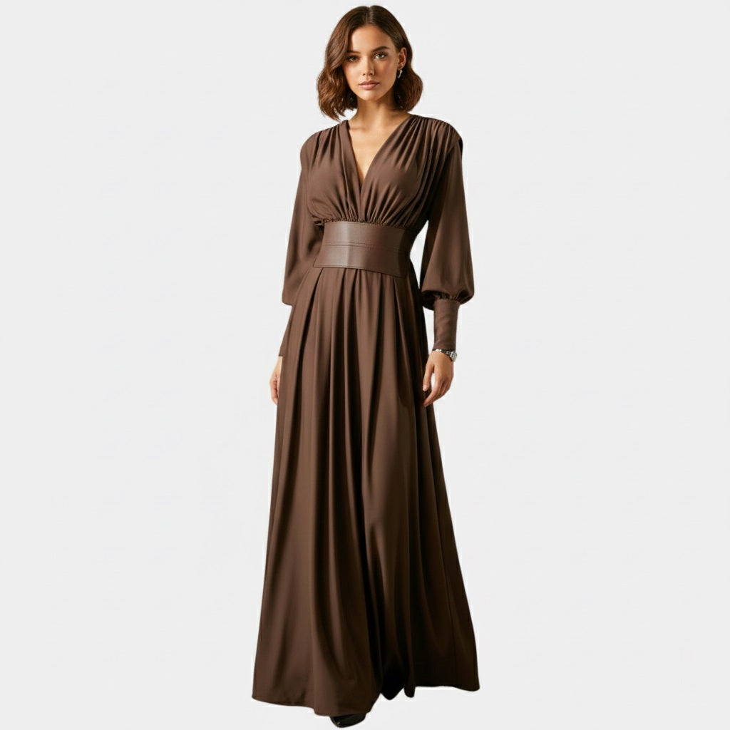 Murphy Mode | Brown Maxi Dress