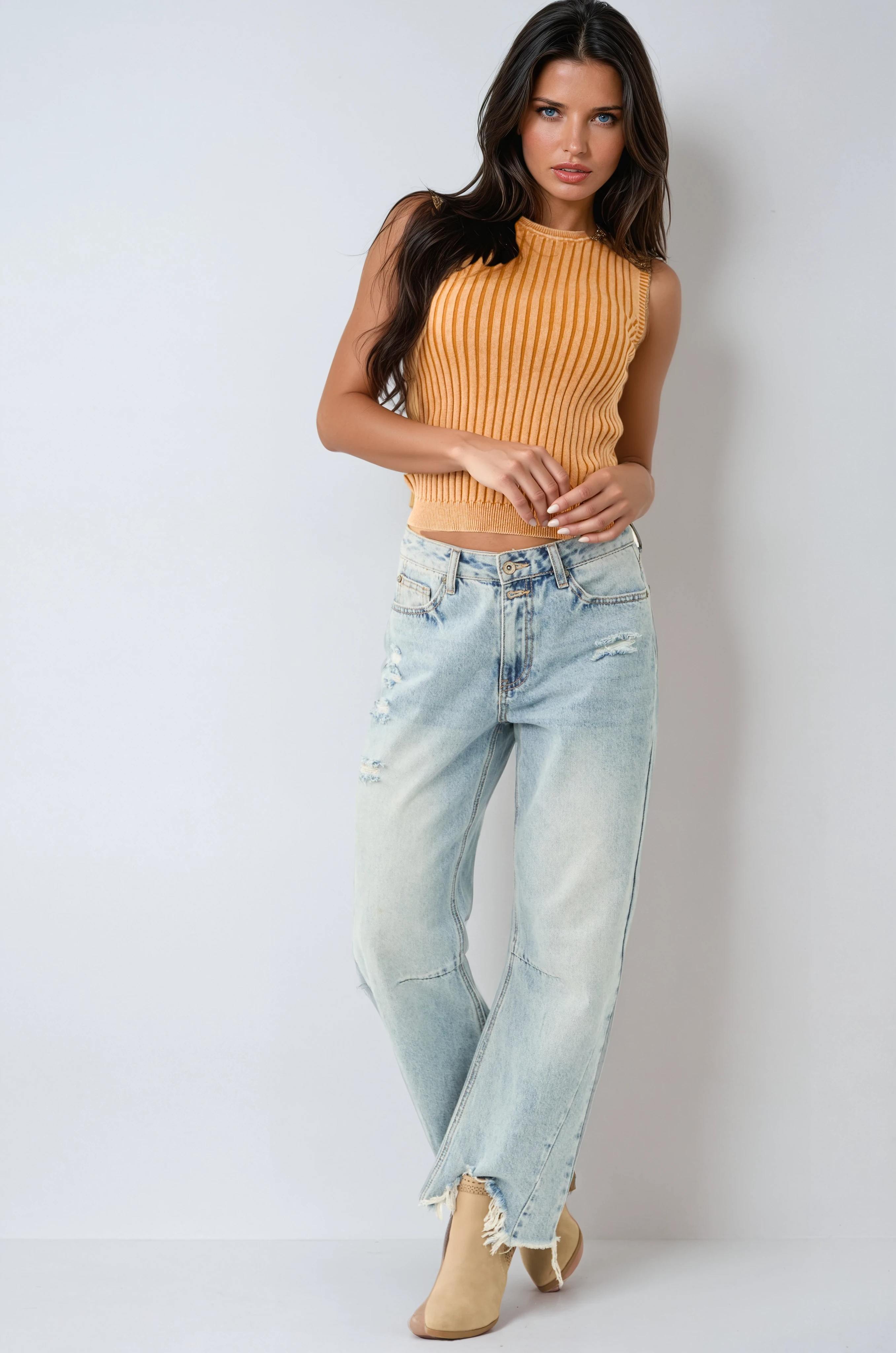 Liora | Light Denim with Wide Legs