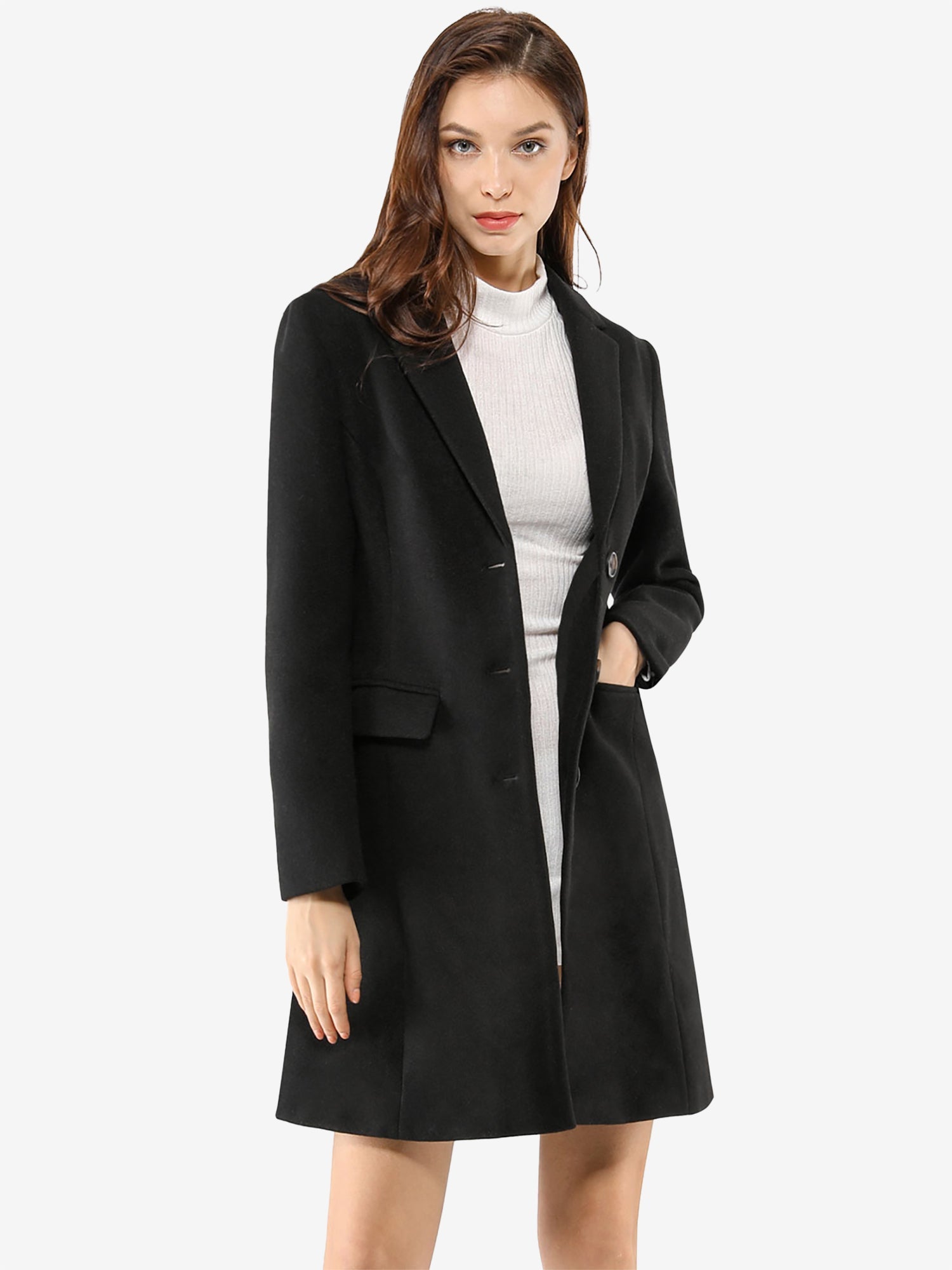 Wool Coat | Classic Cut with Collar