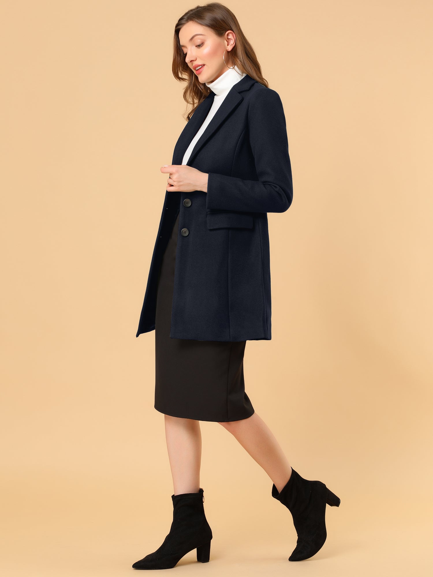 Wool Coat | Classic Cut with Collar