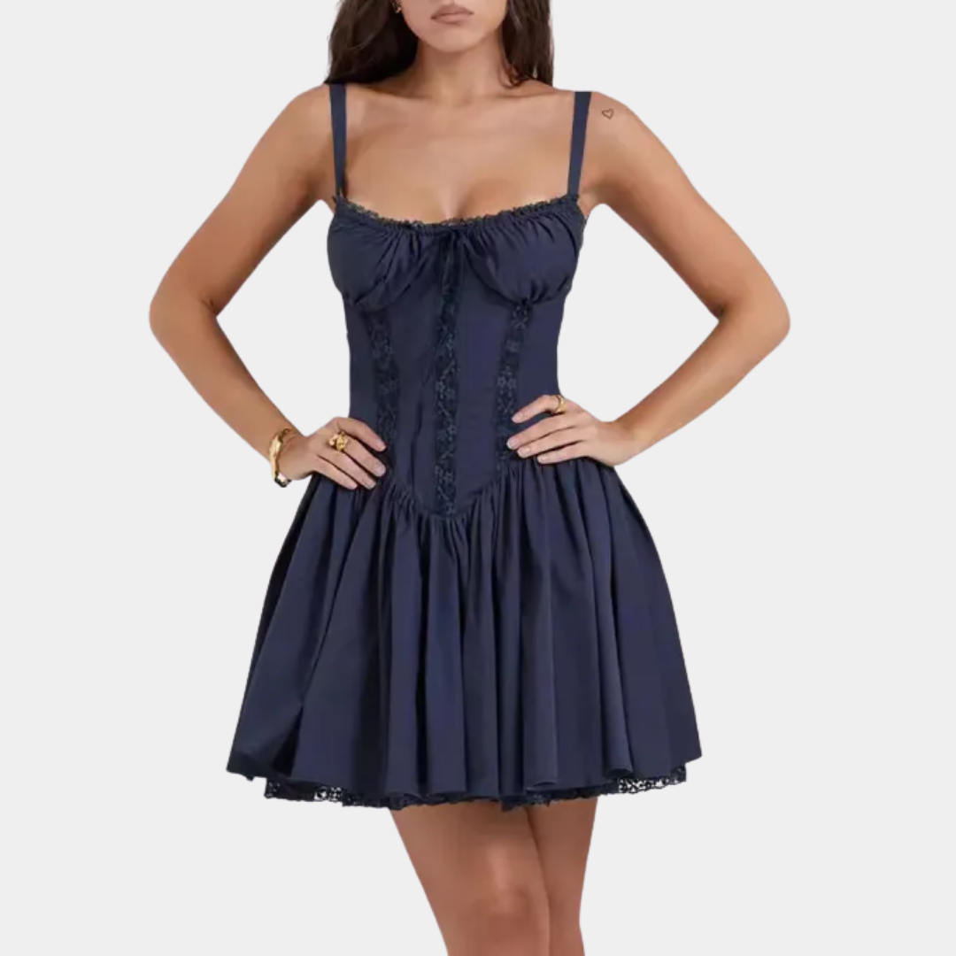 Murphy Mode | Women's  Lace Print Mini Dress