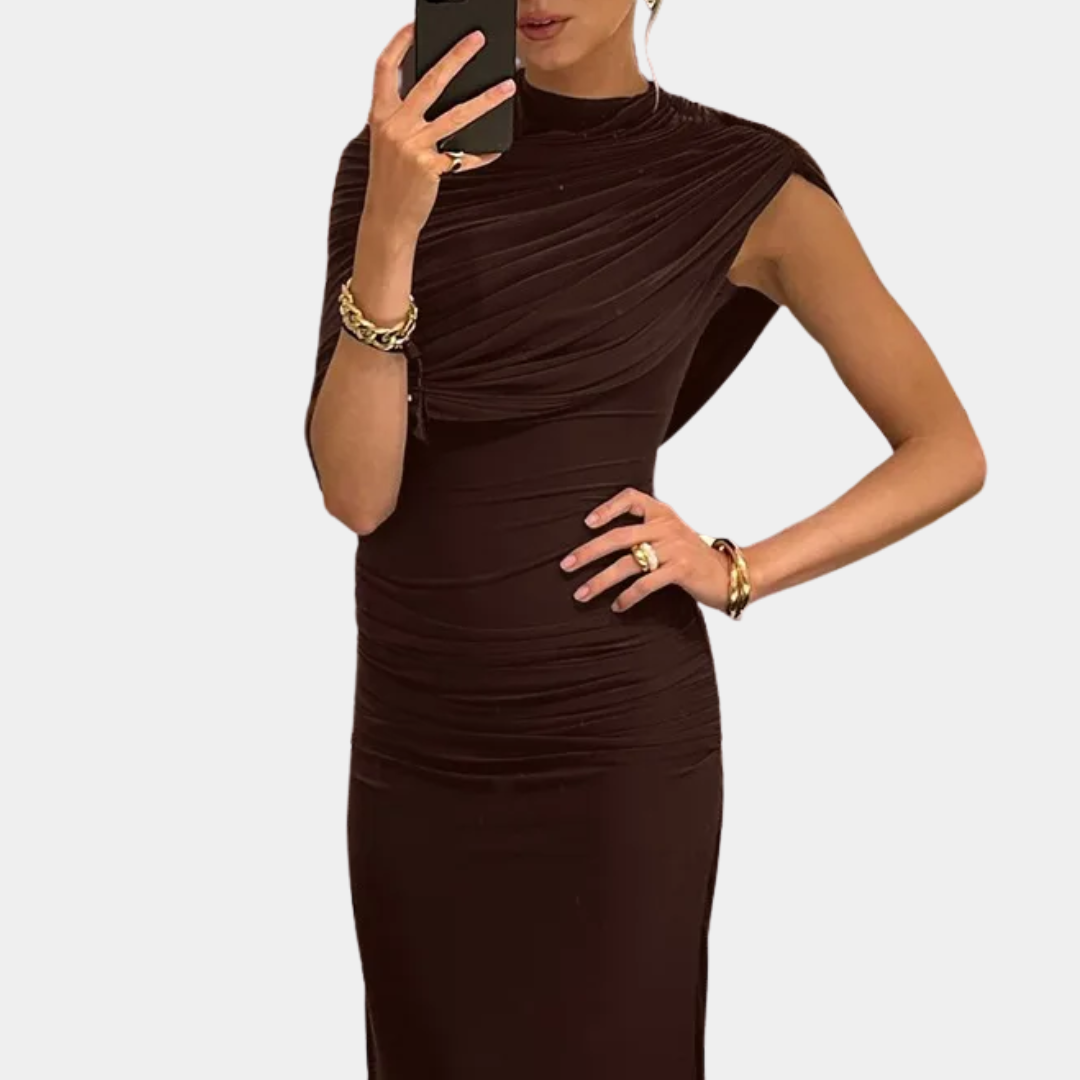Murphy Mode | Brown Bodycon Maxi Dress for Women