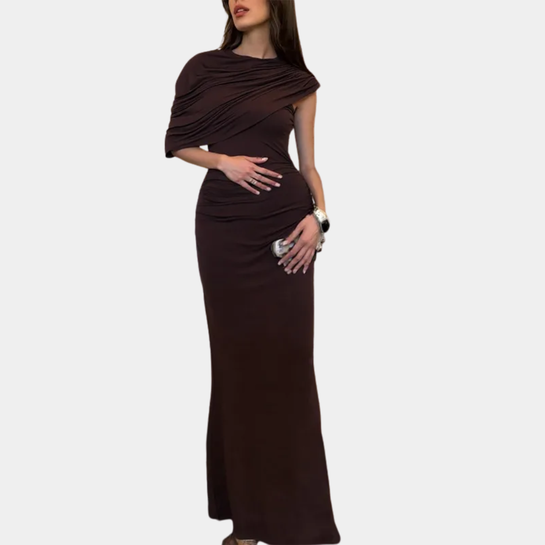 Murphy Mode | Brown Bodycon Maxi Dress for Women