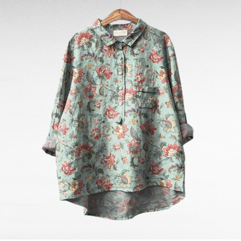 Leah | Colourful Spring Floral Blouse For Women