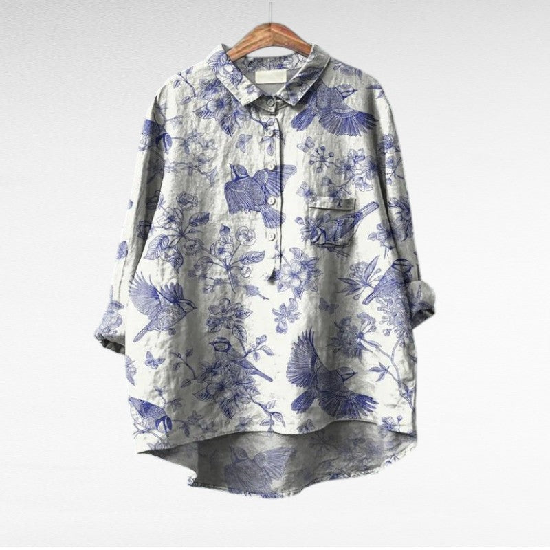 Leah | Colourful Spring Floral Blouse For Women