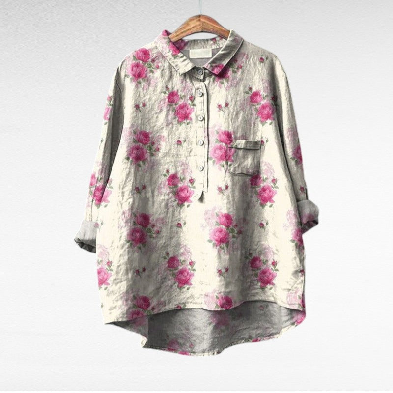 Leah | Colourful Spring Floral Blouse For Women