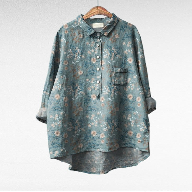 Leah | Colourful Spring Floral Blouse For Women