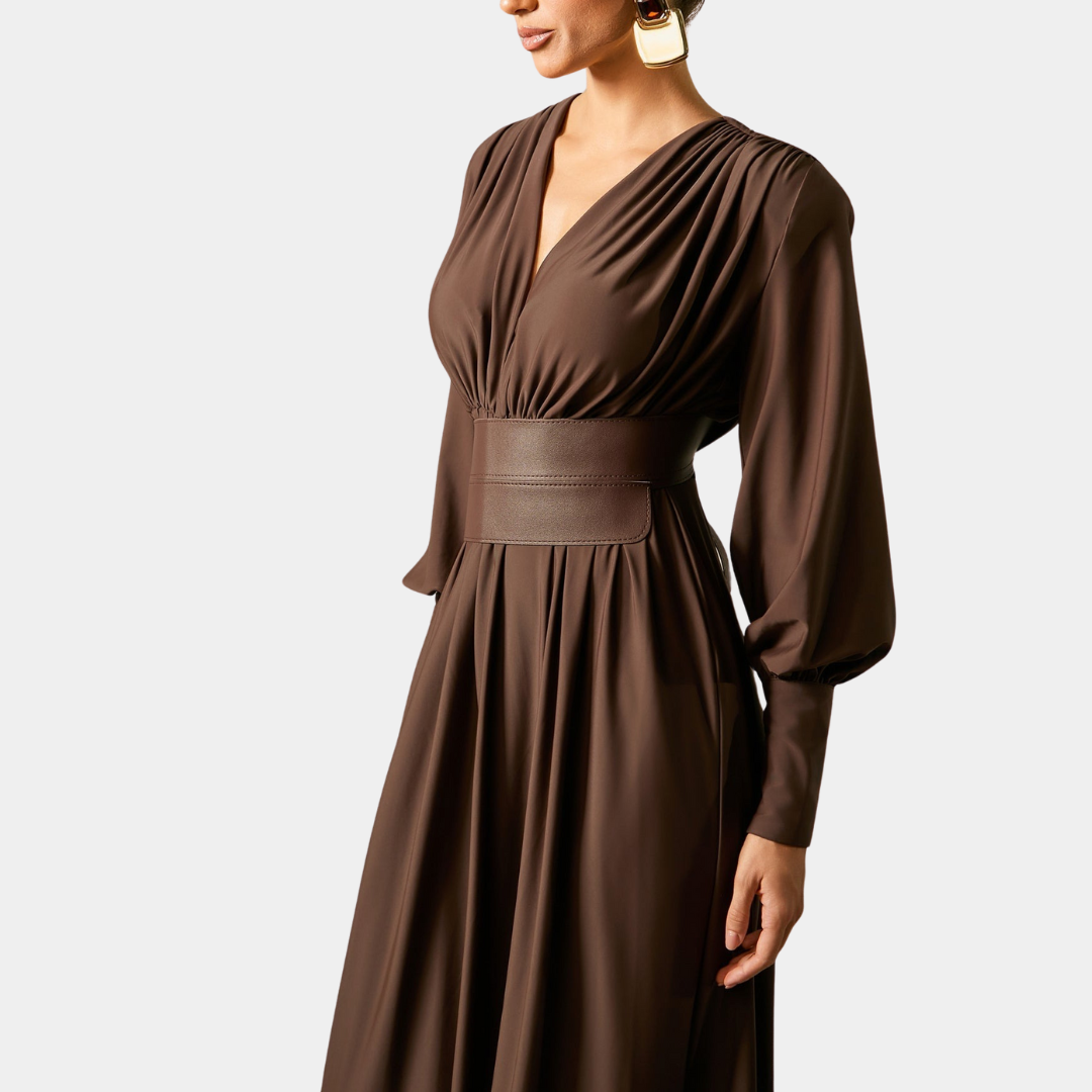 Murphy Mode | Brown Maxi Dress