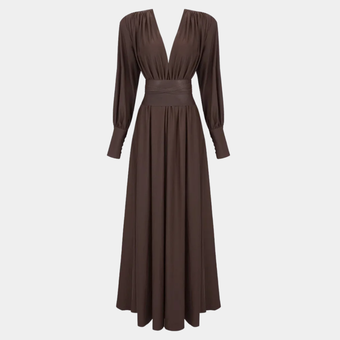 Murphy Mode | Brown Maxi Dress