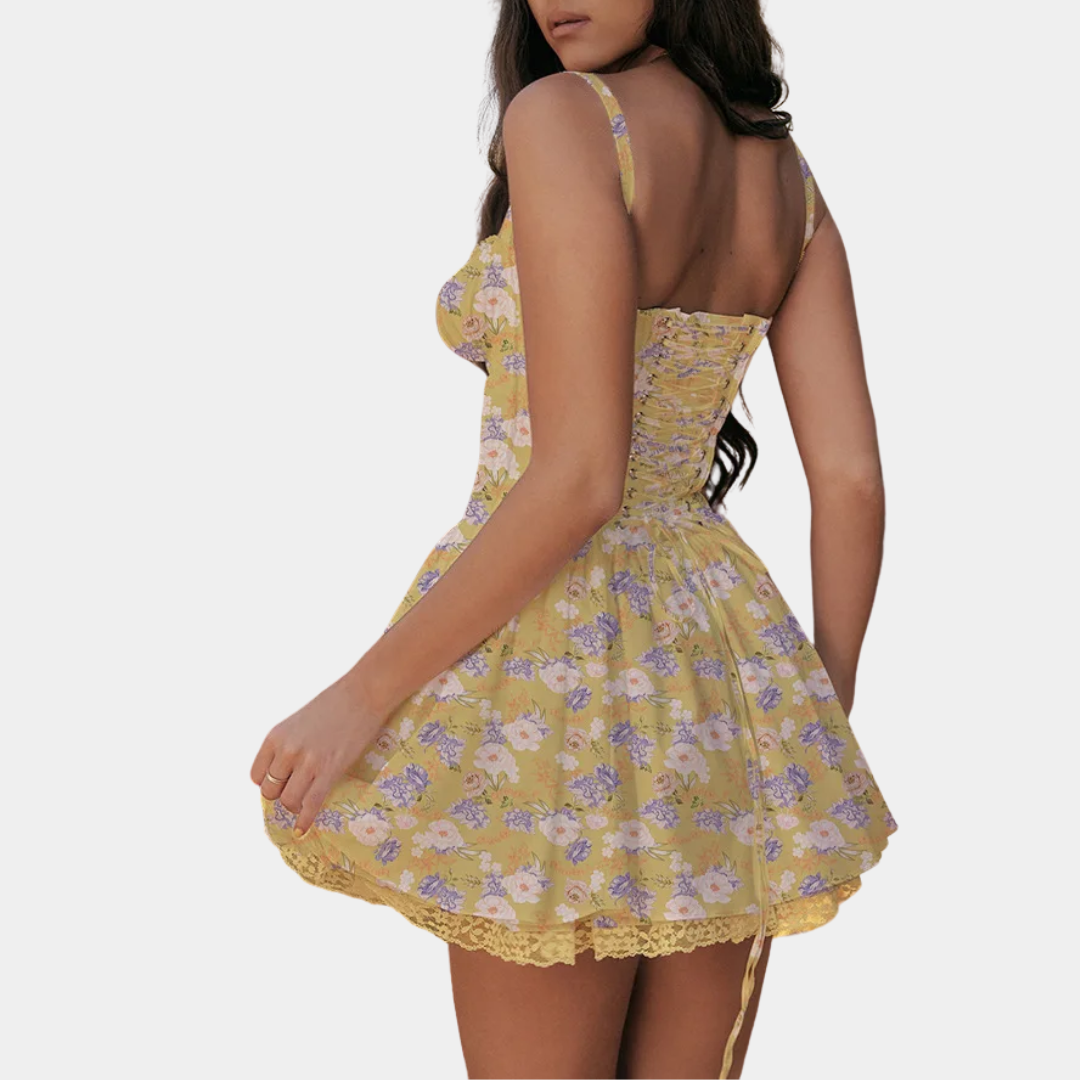 Murphy Mode | Women's  Lace Print Mini Dress